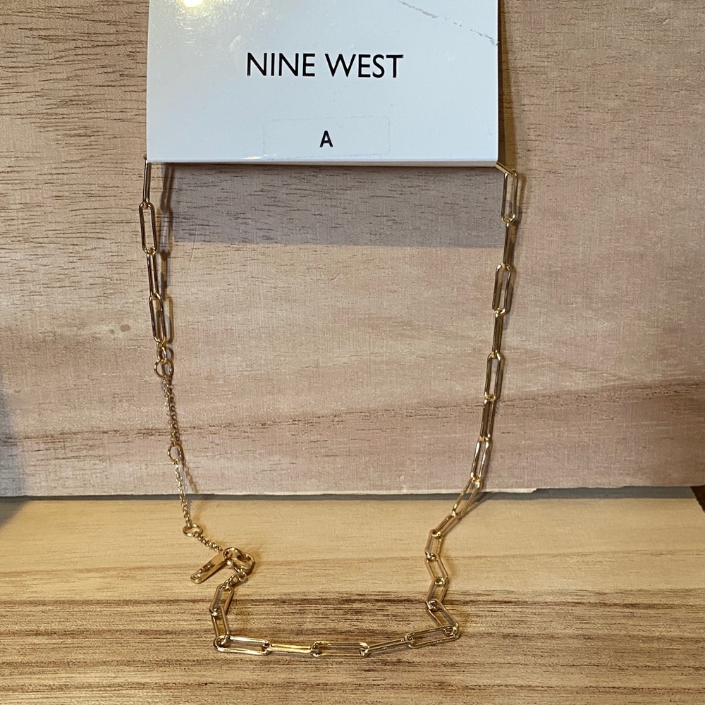 NWT Nine West Gold-Tone Link Necklace